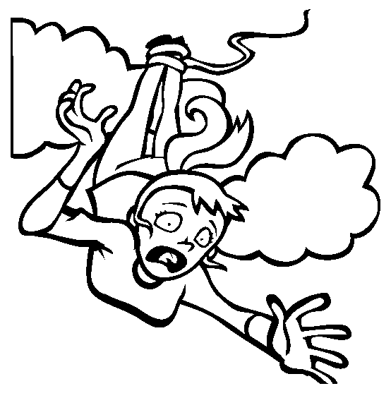 Bungee Jump Coloring Page | Free Bungee Jump Online Coloring